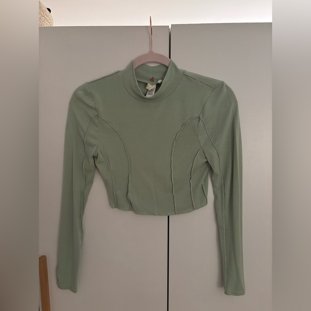 Urban Outfitters Mint Green Long Sleeve Top